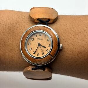 Silver Wooden Trendz Watch
